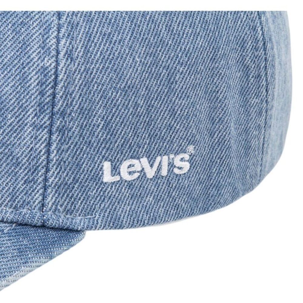 Levis Essential Leather Patch Baseball Cap / Blue… - image 3